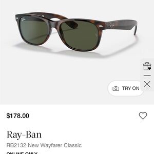 Ray-Ban Brown and Green Wayfarer Sunglasses RB2132 SIZE 52-18